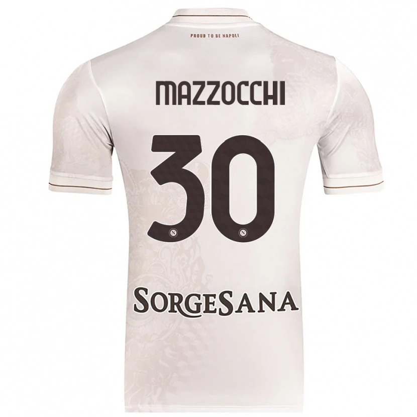 Danxen Hombre Camiseta Pasquale Mazzocchi #30 Champán Marrón 2ª Equipación 2025/26 La Camisa México