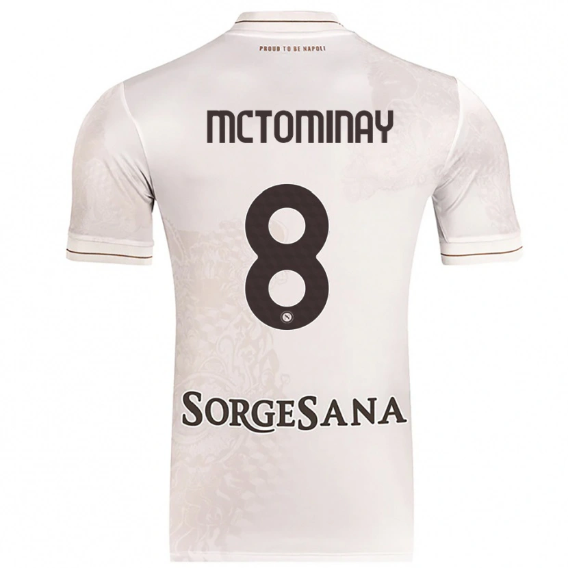 Danxen Hombre Camiseta Scott Mctominay #8 Champán Marrón 2ª Equipación 2025/26 La Camisa México