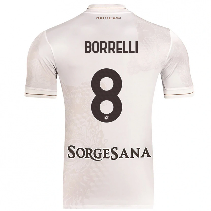 Danxen Hombre Camiseta Ciro Borrelli #8 Champán Marrón 2ª Equipación 2025/26 La Camisa México