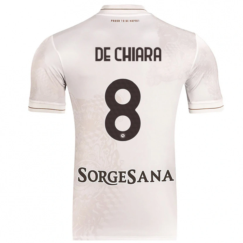 Danxen Hombre Camiseta Emmanuele De Chiara #8 Champán Marrón 2ª Equipación 2025/26 La Camisa México