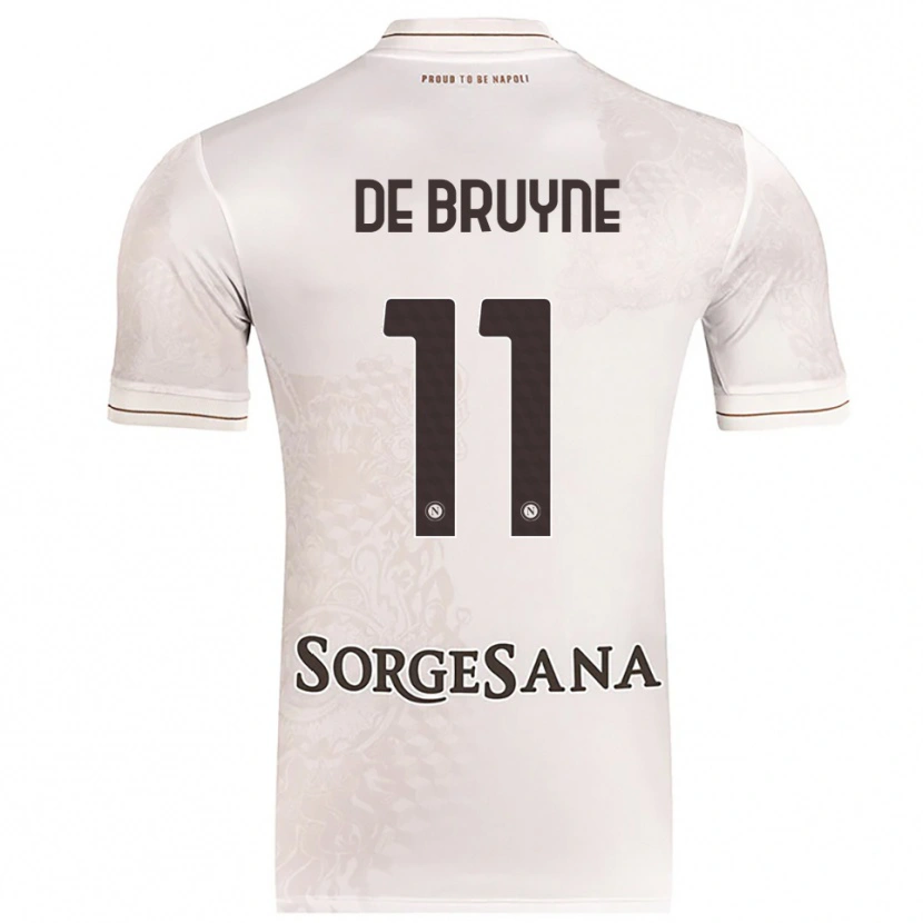 Danxen Hombre Camiseta Kevin De Bruyne #11 Champán Marrón 2ª Equipación 2025/26 La Camisa México