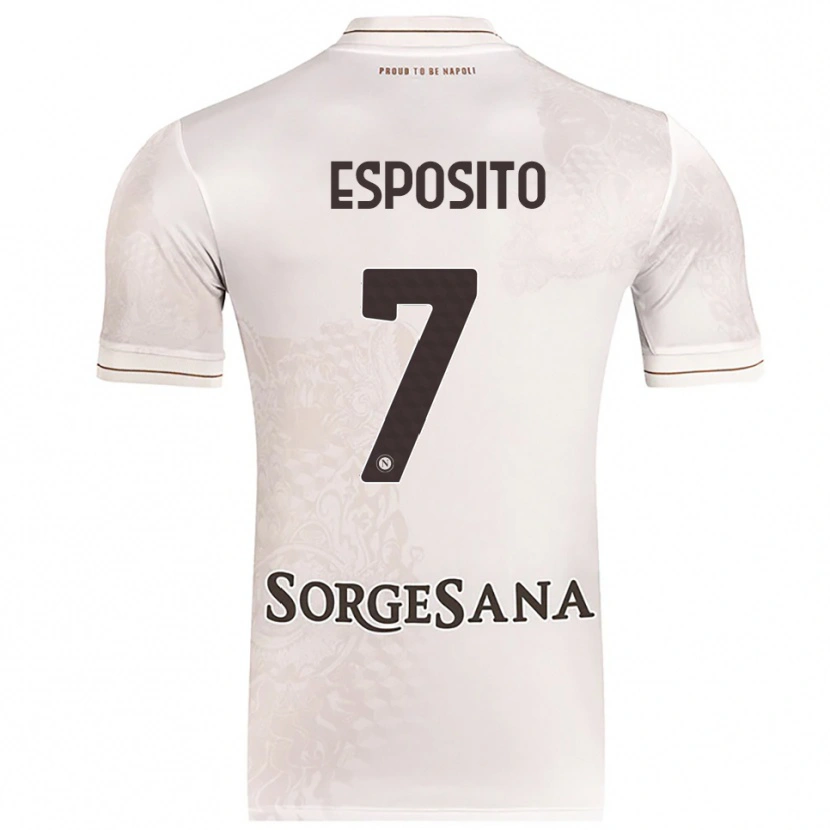 Danxen Hombre Camiseta Luigi Esposito #7 Champán Marrón 2ª Equipación 2025/26 La Camisa México