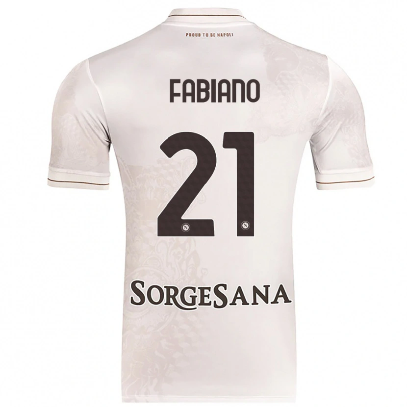 Danxen Hombre Camiseta Francesca Fabiano #21 Champán Marrón 2ª Equipación 2025/26 La Camisa México