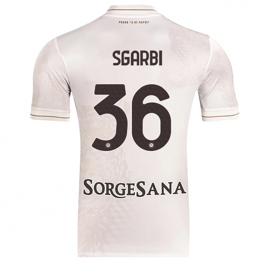 Danxen Hombre Camiseta Lorenzo Sgarbi #36 Champán Marrón 2ª Equipación 2025/26 La Camisa México