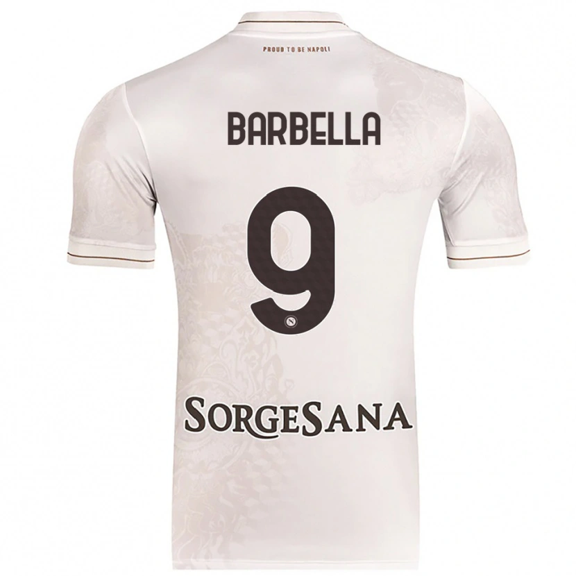 Danxen Hombre Camiseta Michele Barbella #9 Champán Marrón 2ª Equipación 2025/26 La Camisa México