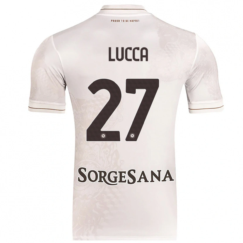 Danxen Hombre Camiseta Lorenzo Lucca #27 Champán Marrón 2ª Equipación 2025/26 La Camisa México