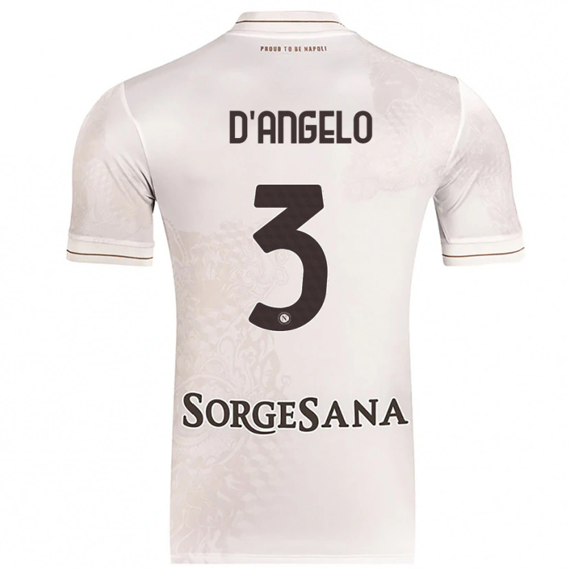 Danxen Hombre Camiseta Giuseppe D'angelo #3 Champán Marrón 2ª Equipación 2025/26 La Camisa México