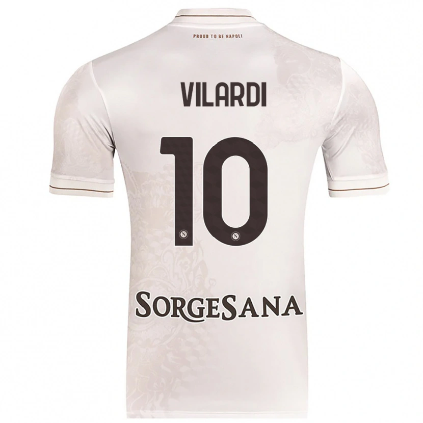 Danxen Hombre Camiseta Mario Vilardi #10 Champán Marrón 2ª Equipación 2025/26 La Camisa México
