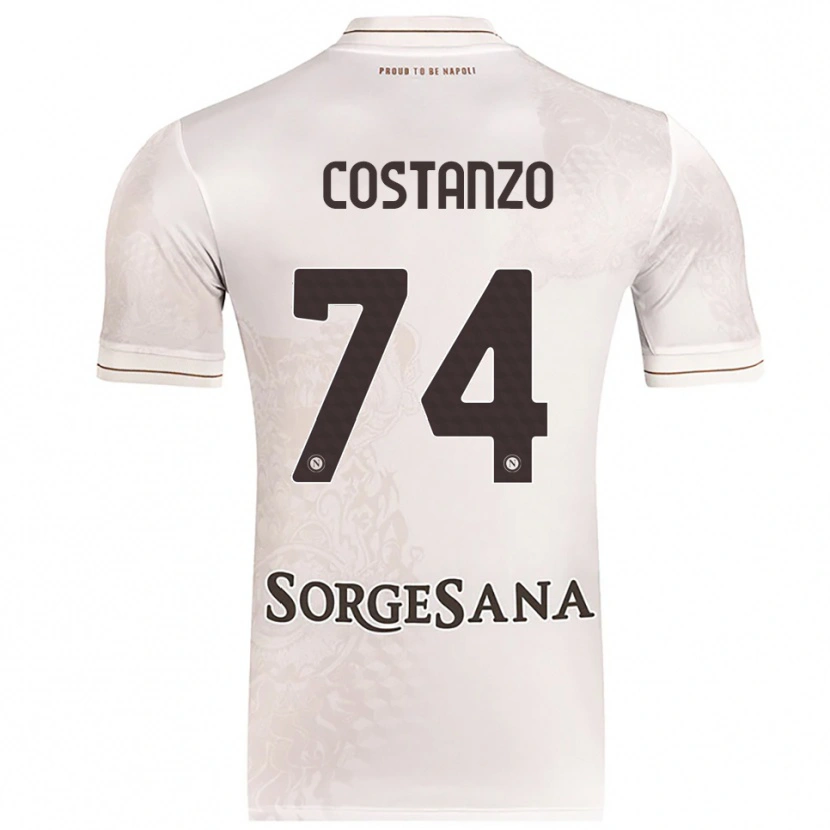 Danxen Hombre Camiseta Davide Costanzo #74 Champán Marrón 2ª Equipación 2025/26 La Camisa México