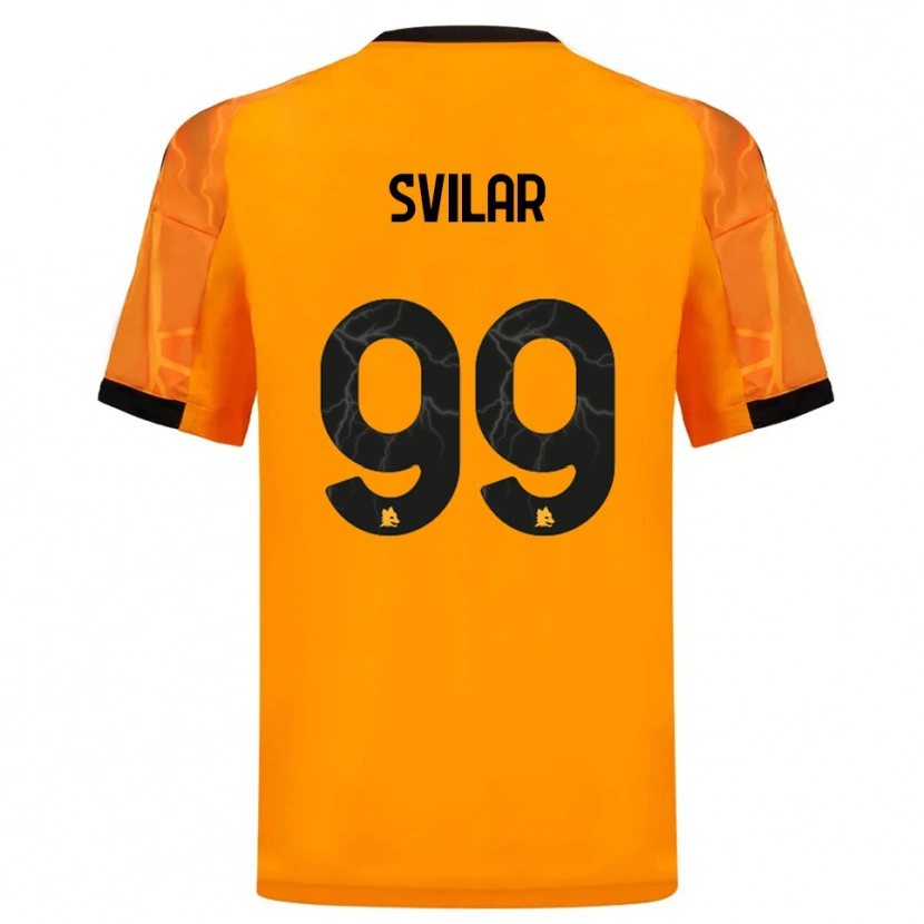 Danxen Hombre Camiseta Mile Svilar #99 Naranja Negro 2ª Equipación 2025/26 La Camisa México
