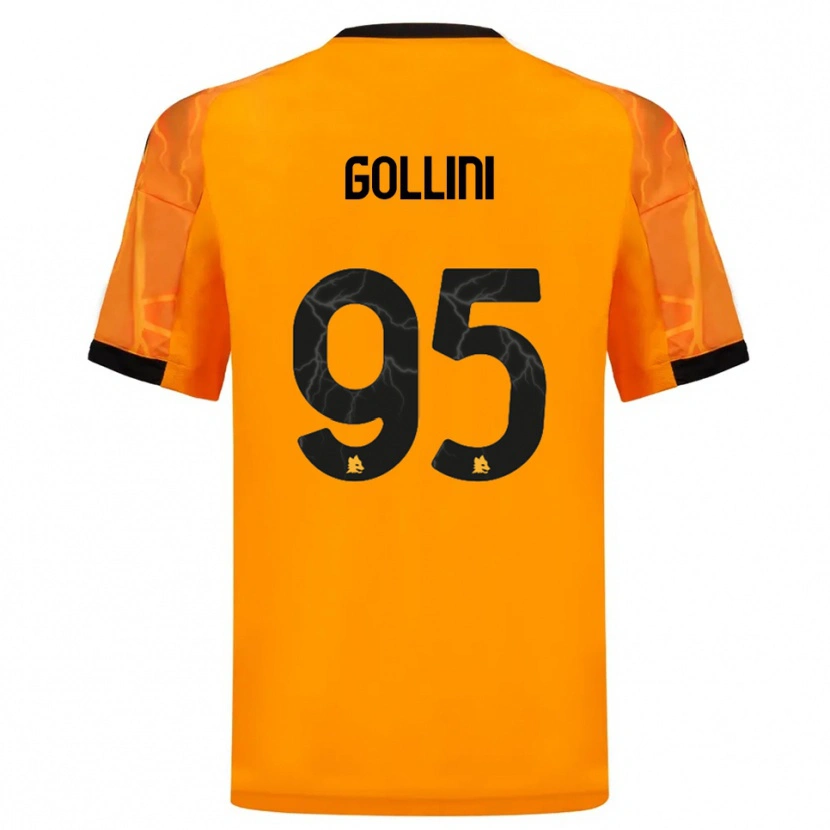 Danxen Hombre Camiseta Pierluigi Gollini #95 Naranja Negro 2ª Equipación 2025/26 La Camisa México