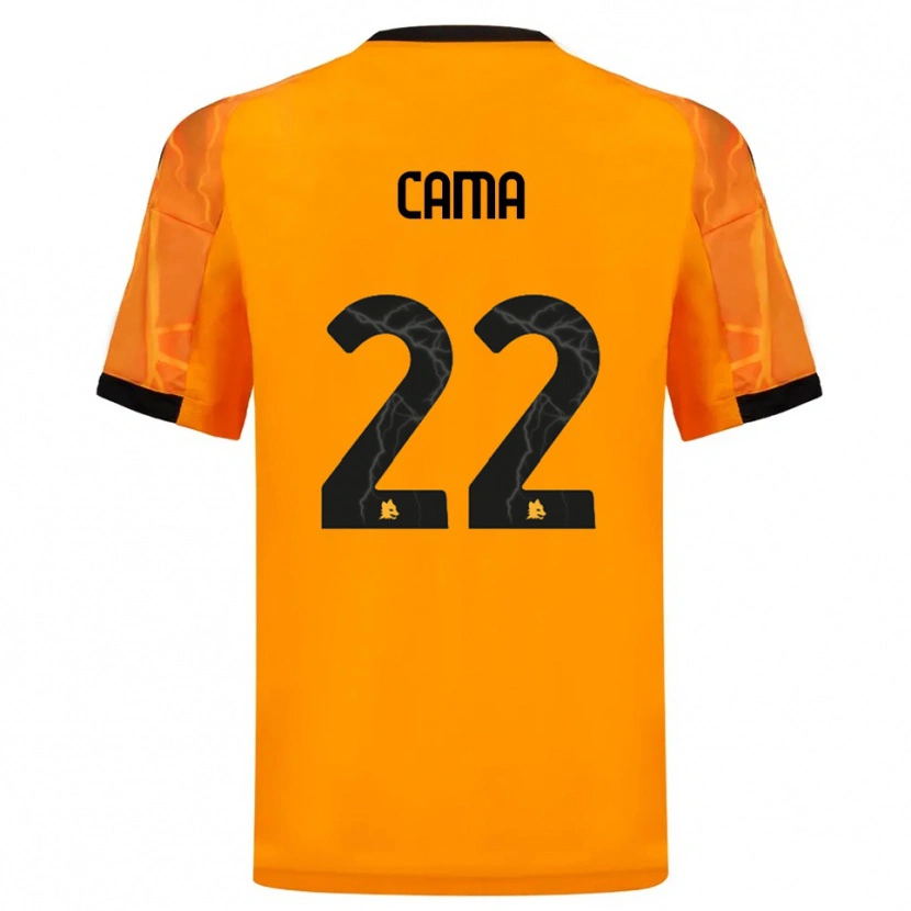Danxen Hombre Camiseta Cristian Cama #22 Naranja Negro 2ª Equipación 2025/26 La Camisa México