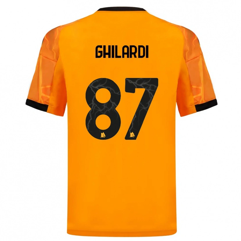 Danxen Hombre Camiseta Daniele Ghilardi #87 Naranja Negro 2ª Equipación 2025/26 La Camisa México