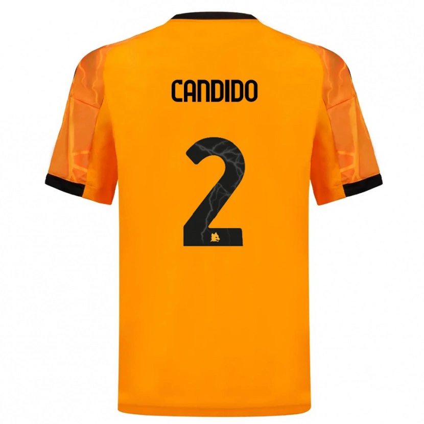 Danxen Hombre Camiseta Gabriele Candido #2 Naranja Negro 2ª Equipación 2025/26 La Camisa México