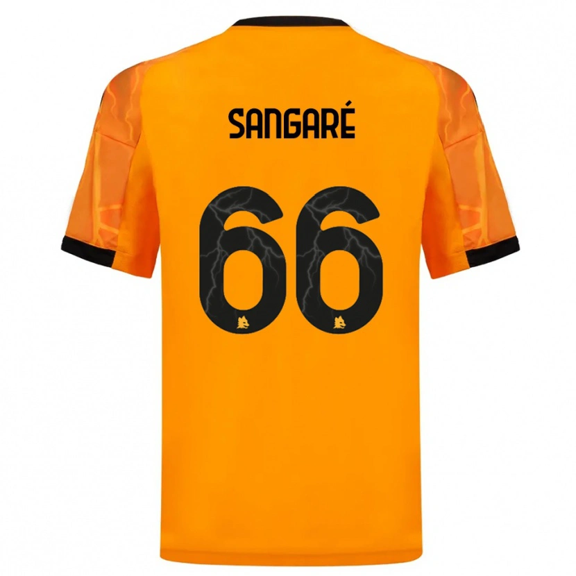 Danxen Hombre Camiseta Buba Sangaré #66 Naranja Negro 2ª Equipación 2025/26 La Camisa México