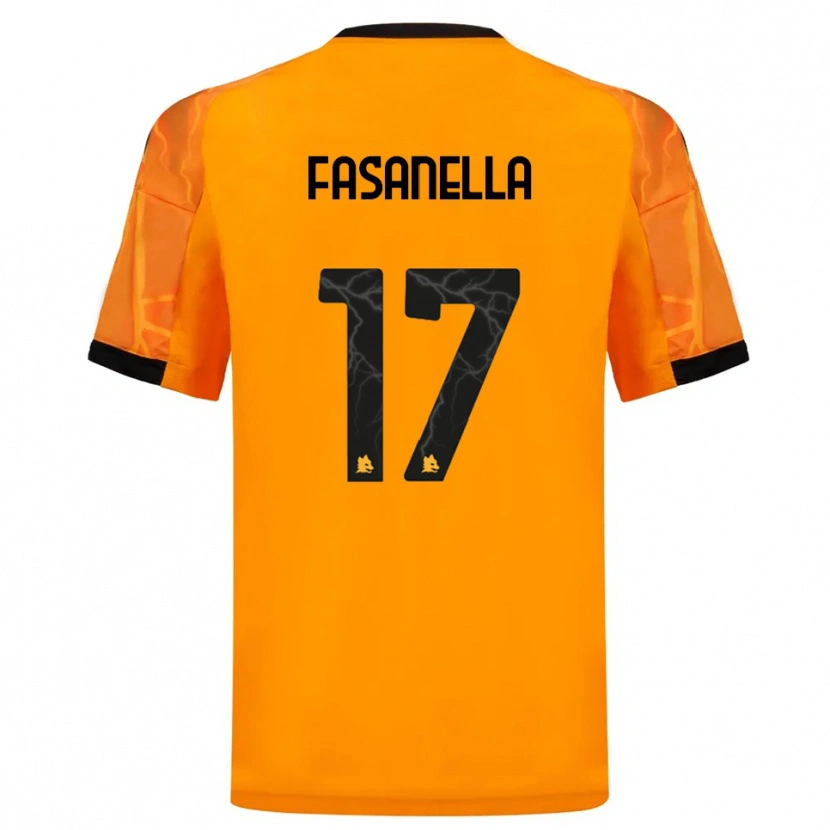 Danxen Hombre Camiseta Rafael Fasanella #17 Naranja Negro 2ª Equipación 2025/26 La Camisa México
