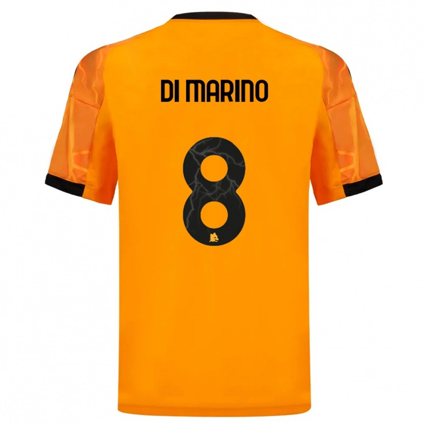 Danxen Hombre Camiseta Baldo Di Marino #8 Naranja Negro 2ª Equipación 2025/26 La Camisa México