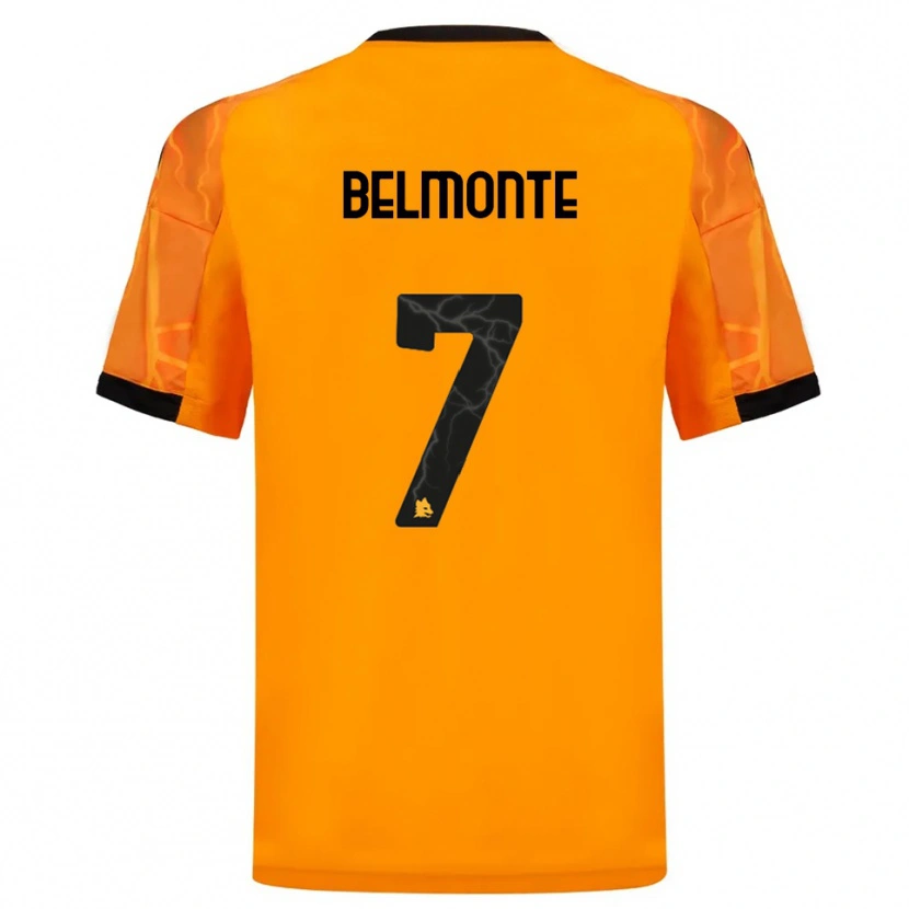 Danxen Hombre Camiseta Samuele Belmonte #7 Naranja Negro 2ª Equipación 2025/26 La Camisa México