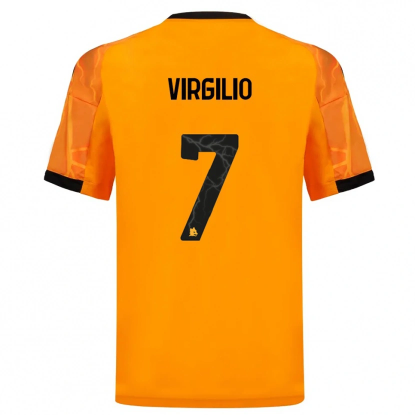Danxen Hombre Camiseta Cristian Virgilio #7 Naranja Negro 2ª Equipación 2025/26 La Camisa México