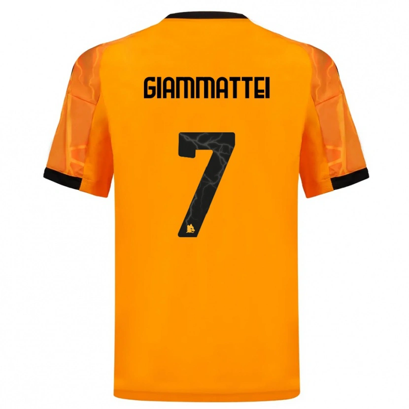 Danxen Hombre Camiseta Gioele Giammattei #7 Naranja Negro 2ª Equipación 2025/26 La Camisa México
