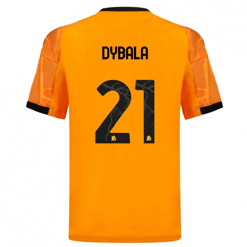 Danxen Hombre Camiseta Paulo Dybala #21 Naranja Negro 2ª Equipación 2025/26 La Camisa México