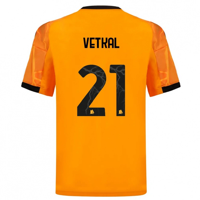 Danxen Hombre Camiseta Martin Vetkal #21 Naranja Negro 2ª Equipación 2025/26 La Camisa México