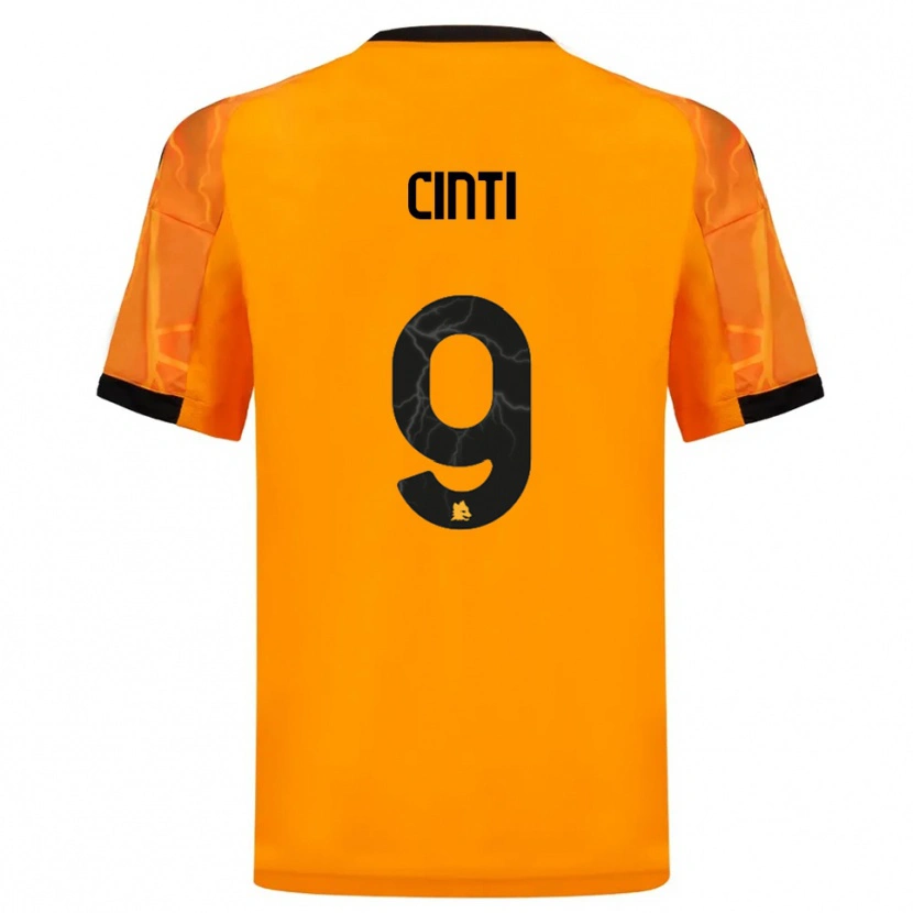 Danxen Hombre Camiseta Valerio Cinti #9 Naranja Negro 2ª Equipación 2025/26 La Camisa México