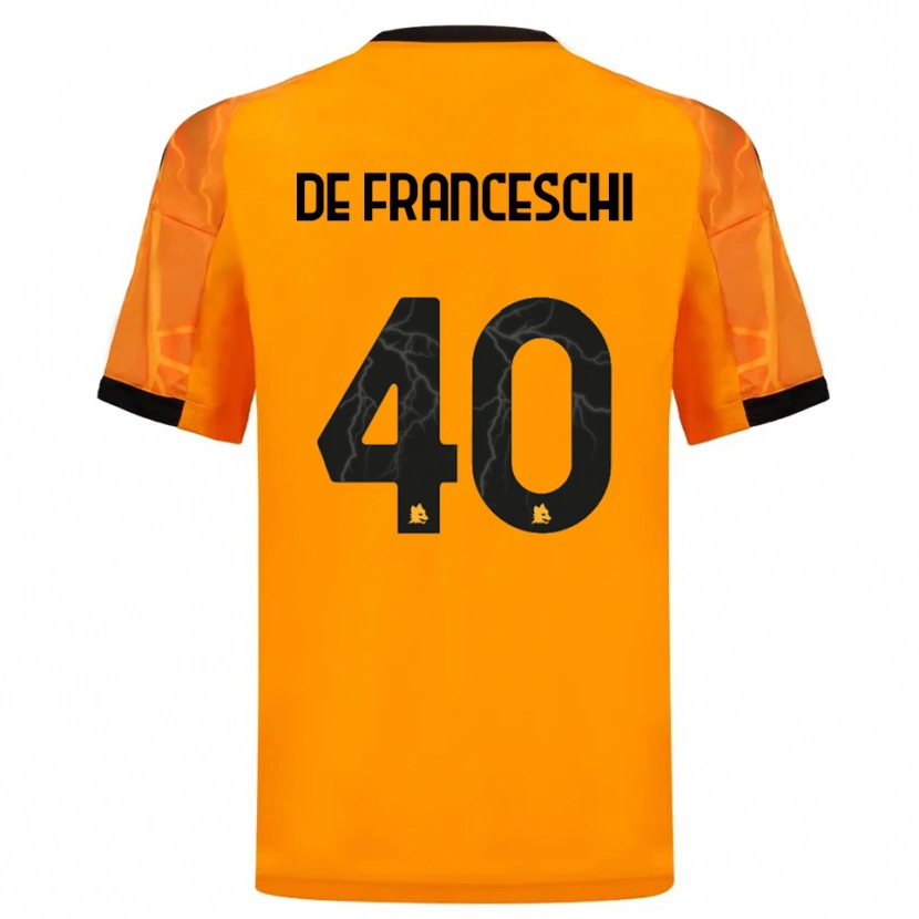 Danxen Hombre Camiseta Leonardo De Franceschi #40 Naranja Negro 2ª Equipación 2025/26 La Camisa México