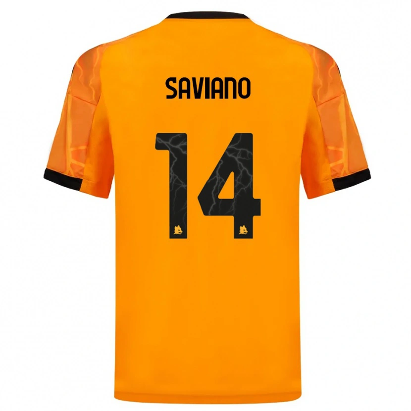 Danxen Hombre Camiseta Giuseppe Saviano #14 Naranja Negro 2ª Equipación 2025/26 La Camisa México