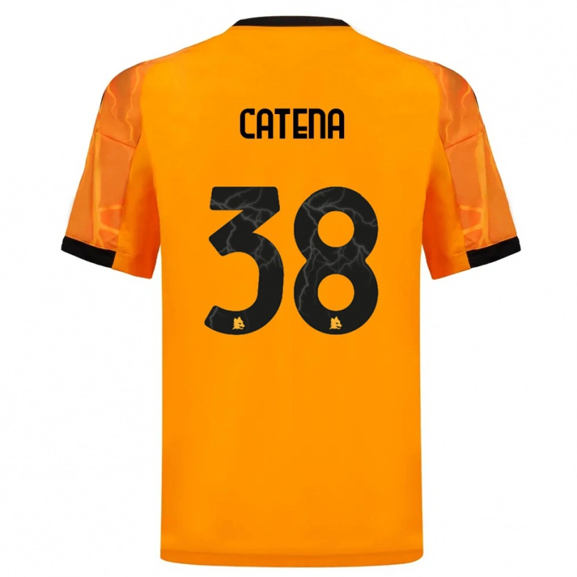 Danxen Hombre Camiseta Giada Catena #38 Naranja Negro 2ª Equipación 2025/26 La Camisa México