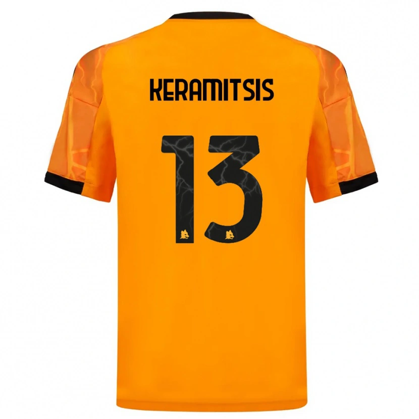 Danxen Hombre Camiseta Dimitrios Keramitsis #13 Naranja Negro 2ª Equipación 2025/26 La Camisa México