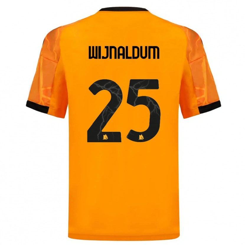 Danxen Hombre Camiseta Georginio Wijnaldum #25 Naranja Negro 2ª Equipación 2025/26 La Camisa México