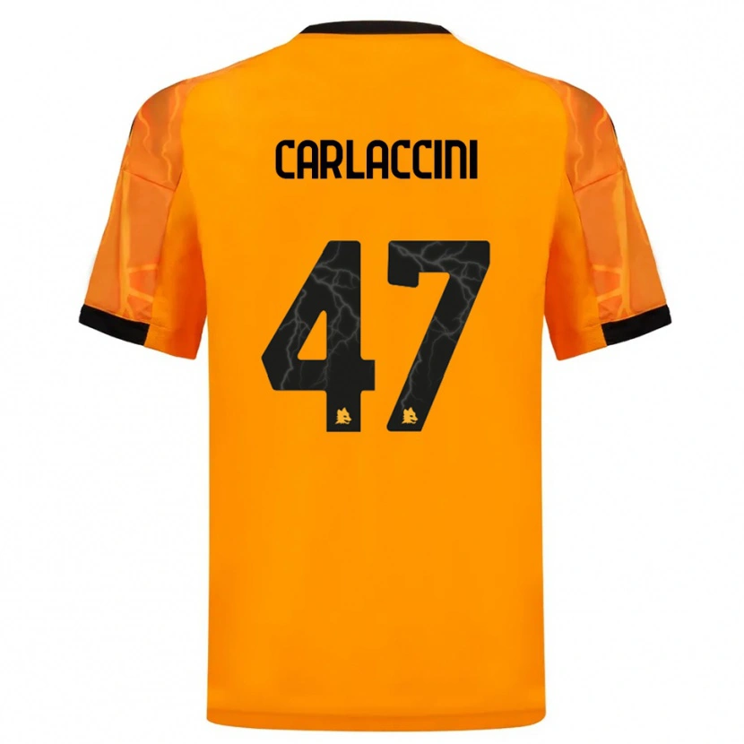 Danxen Hombre Camiseta Samuele Carlaccini #47 Naranja Negro 2ª Equipación 2025/26 La Camisa México