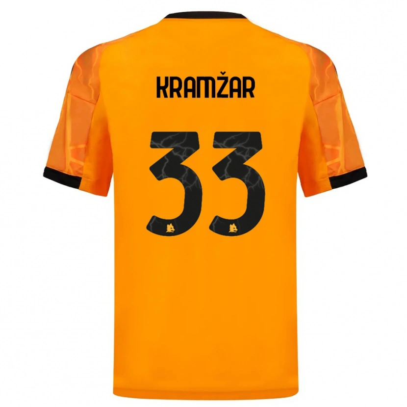 Danxen Hombre Camiseta Zara Kramžar #33 Naranja Negro 2ª Equipación 2025/26 La Camisa México