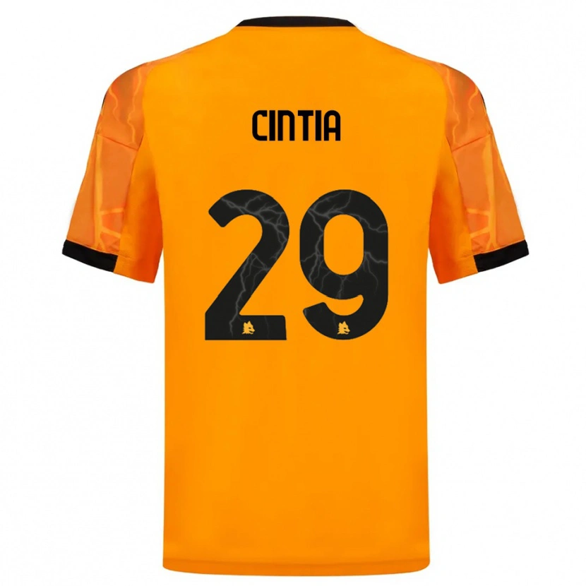 Danxen Hombre Camiseta Cintia Rafaela Soares Martins #29 Naranja Negro 2ª Equipación 2025/26 La Camisa México