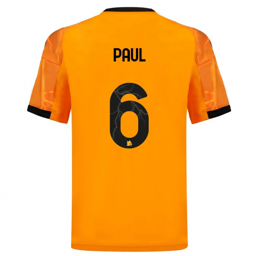Danxen Hombre Camiseta Daniele Paul #6 Naranja Negro 2ª Equipación 2025/26 La Camisa México