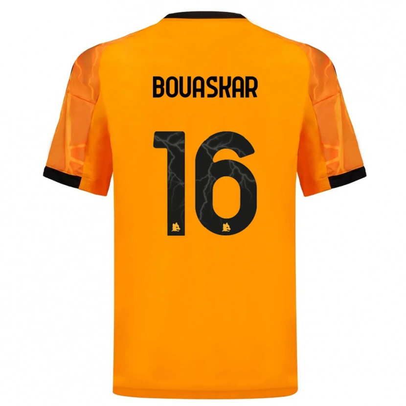 Danxen Hombre Camiseta Slim Bouaskar #16 Naranja Negro 2ª Equipación 2025/26 La Camisa México