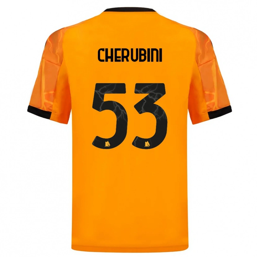 Danxen Hombre Camiseta Martina Cherubini #53 Naranja Negro 2ª Equipación 2025/26 La Camisa México