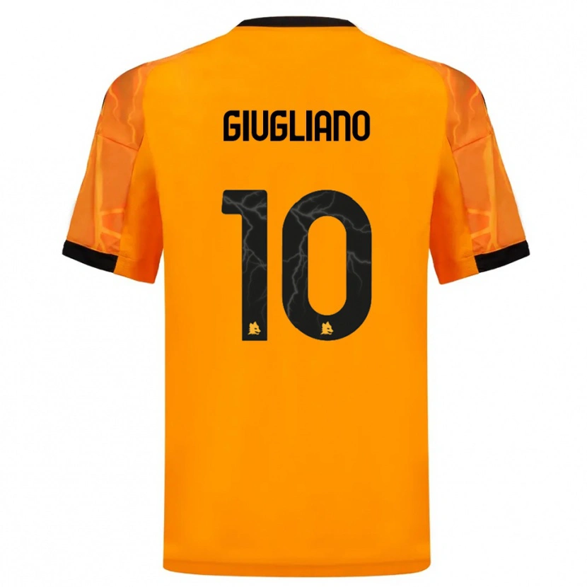 Danxen Hombre Camiseta Manuela Giugliano #10 Naranja Negro 2ª Equipación 2025/26 La Camisa México