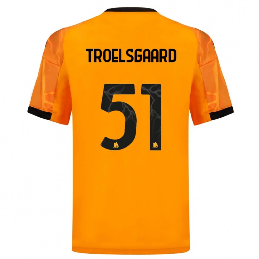 Danxen Hombre Camiseta Sanne Troelsgaard Nielsen #51 Naranja Negro 2ª Equipación 2025/26 La Camisa México