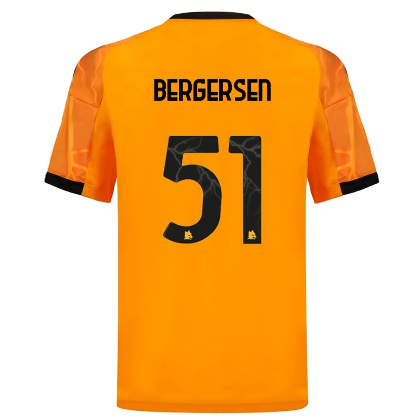 Danxen Hombre Camiseta Mina Bergersen #51 Naranja Negro 2ª Equipación 2025/26 La Camisa México