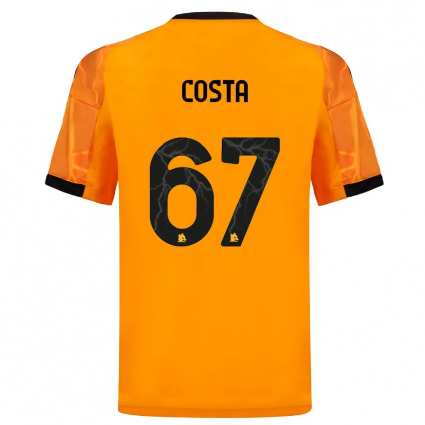 Danxen Hombre Camiseta João Costa #67 Naranja Negro 2ª Equipación 2025/26 La Camisa México