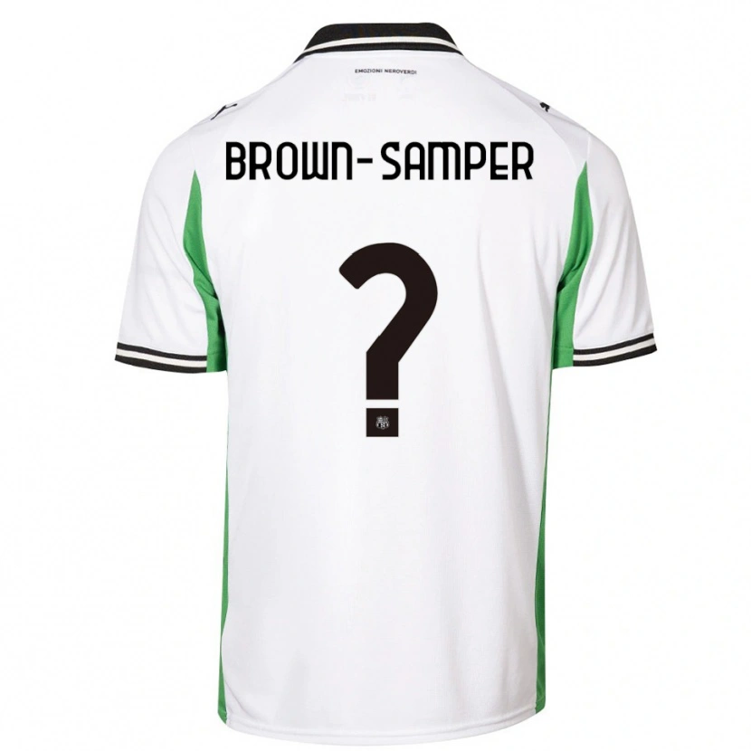 Danxen Hombre Camiseta Isaac Brown-Samper #0 Blanco Verde Negro 2ª Equipación 2025/26 La Camisa México