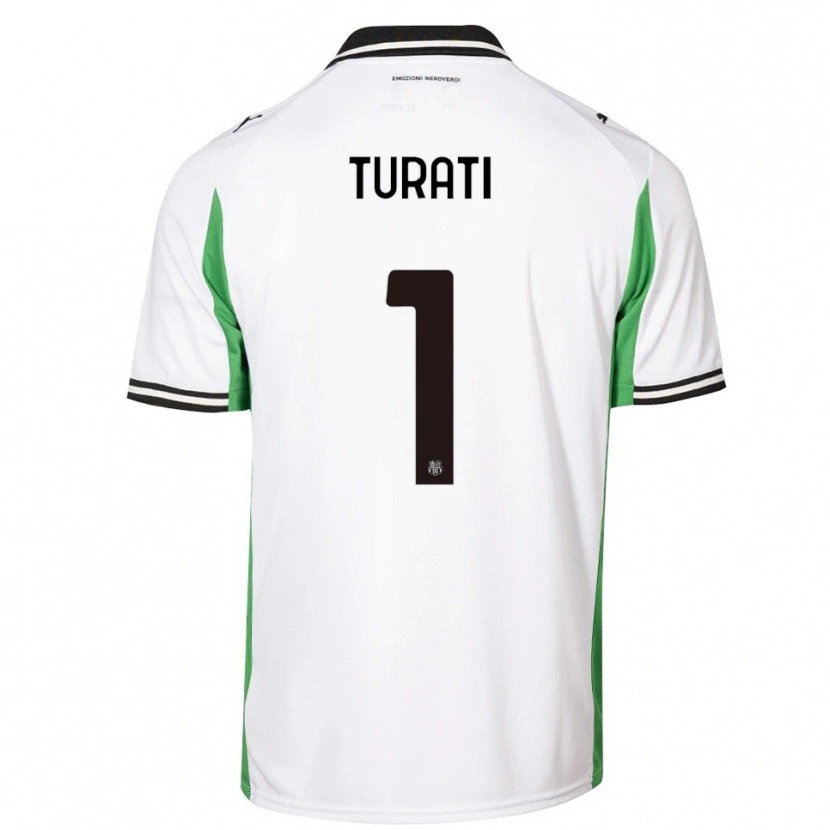 Danxen Hombre Camiseta Stefano Turati #1 Blanco Verde Negro 2ª Equipación 2025/26 La Camisa México