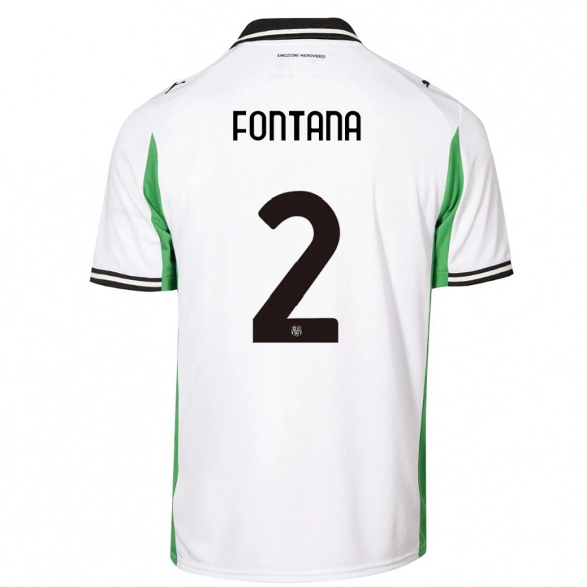 Danxen Hombre Camiseta Fabrizio Fontana #2 Blanco Verde Negro 2ª Equipación 2025/26 La Camisa México