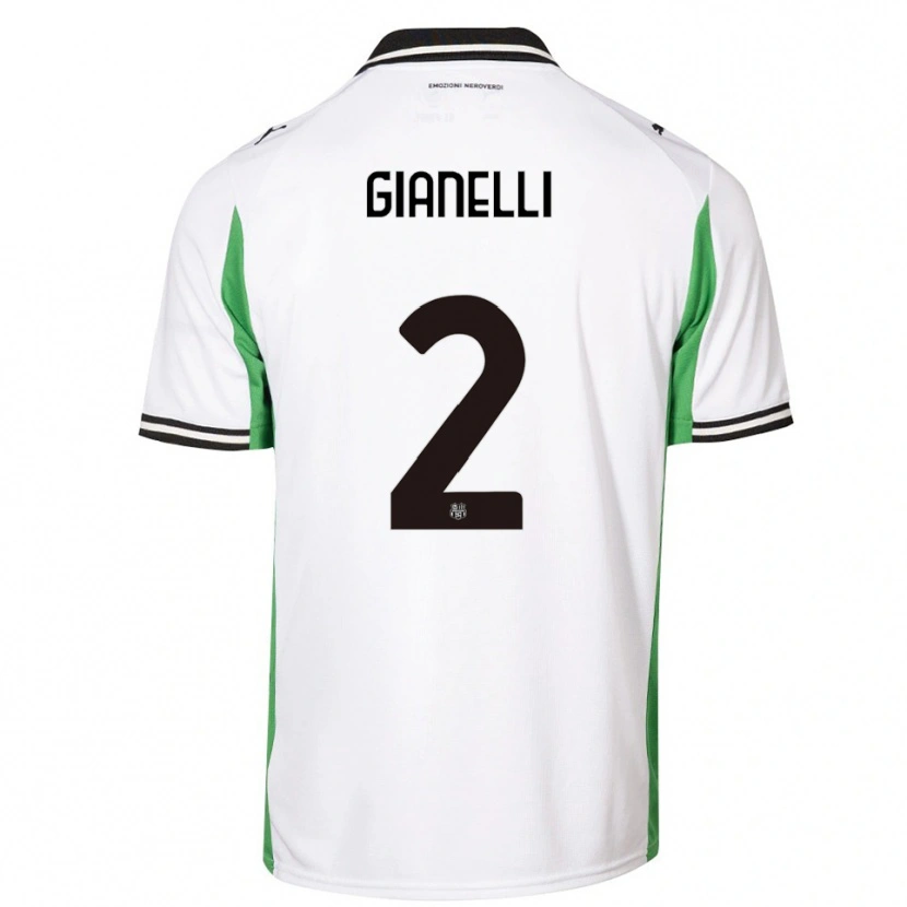 Danxen Hombre Camiseta Christian Gianelli #2 Blanco Verde Negro 2ª Equipación 2025/26 La Camisa México