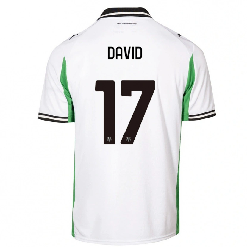 Danxen Hombre Camiseta Mario David #17 Blanco Verde Negro 2ª Equipación 2025/26 La Camisa México