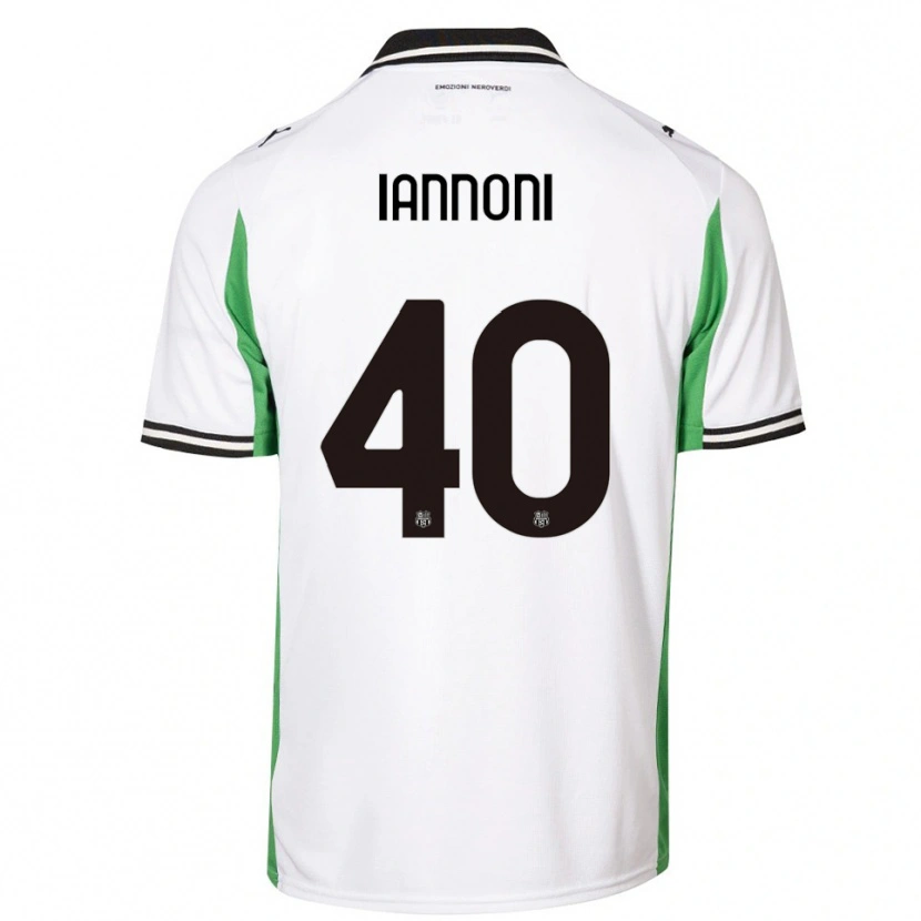 Danxen Hombre Camiseta Edoardo Iannoni #40 Blanco Verde Negro 2ª Equipación 2025/26 La Camisa México