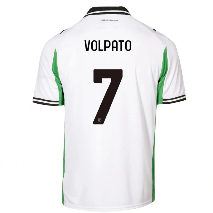 Danxen Hombre Camiseta Cristian Volpato #7 Blanco Verde Negro 2ª Equipación 2025/26 La Camisa México