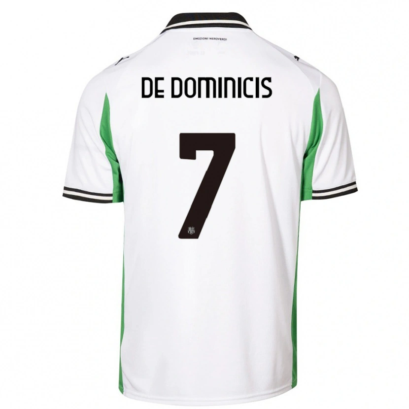 Danxen Hombre Camiseta Diego De Dominicis #7 Blanco Verde Negro 2ª Equipación 2025/26 La Camisa México